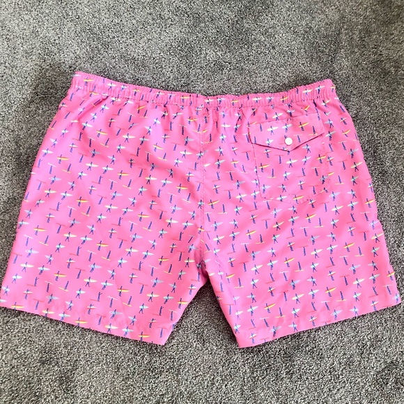 NWT Crown & Ivy Pink Drawstring Swim Trunks size XXL - Picture 5 of 11